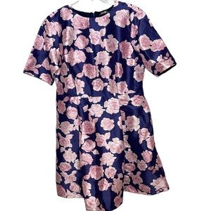 eshakti Navy/Pink Floral Dress. Size XL (18).
